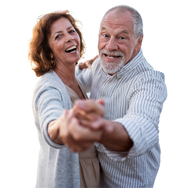 Happy Senior Couple Dancing in Burbank, CA